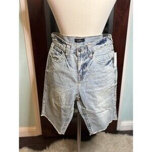New True Religion Ricky Relaxed Straight W33 Raw Hem Shorts Retail $80